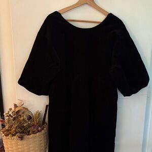 Everlane Corduroy Black Dress